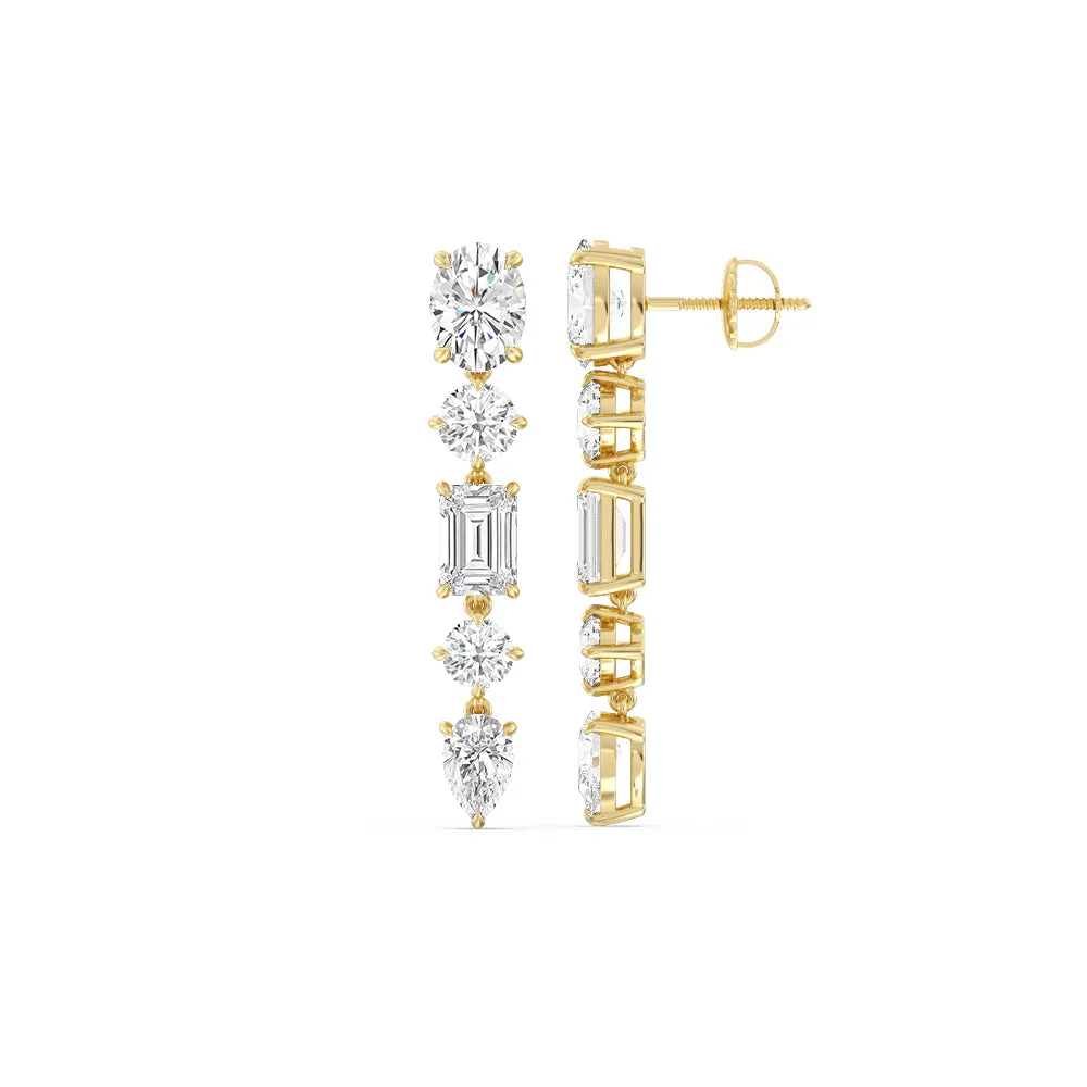 Elegance Fancy Shape Dangler Earrings