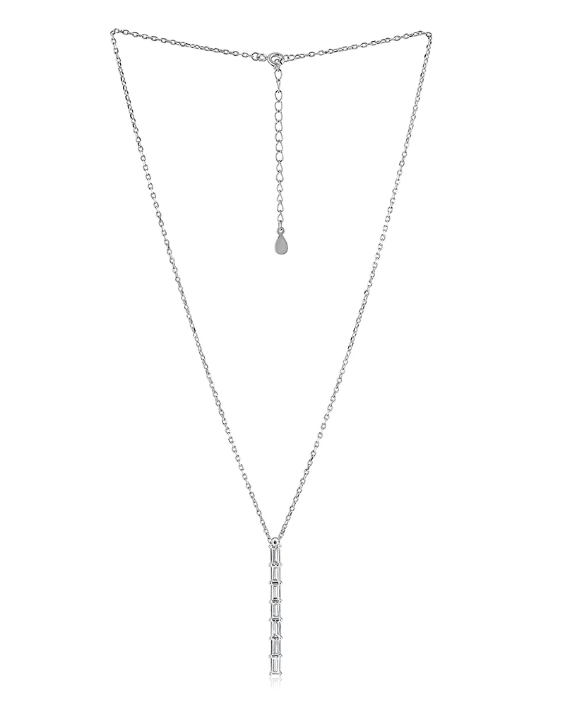 Elegant Sterling Silver Pendant Necklace Set