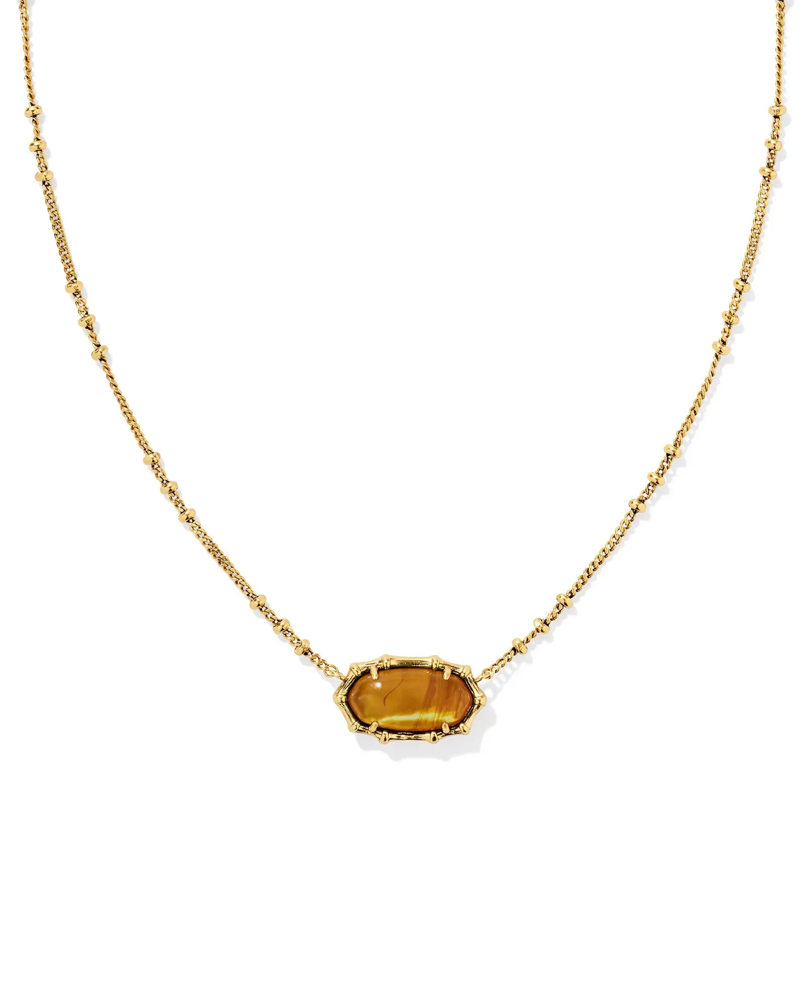 Elisa Bamboo Frame Short Pendant Necklace