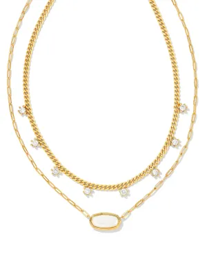 Elisa Multi Strand Gold  Necklace