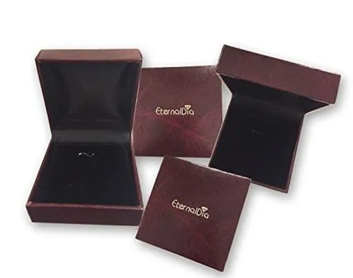EternalDia 1/2 CT. T.W. Princess-Cut Diamond Bypass Halo Bridal Set 10K White Gold (IJ/I2-I3)