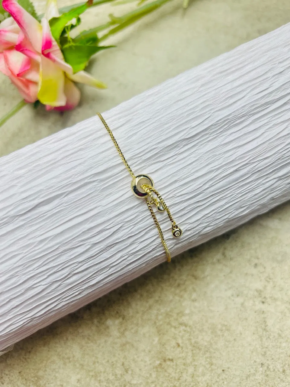 Evil Eye Rose Gold Adjustable  Bracelet