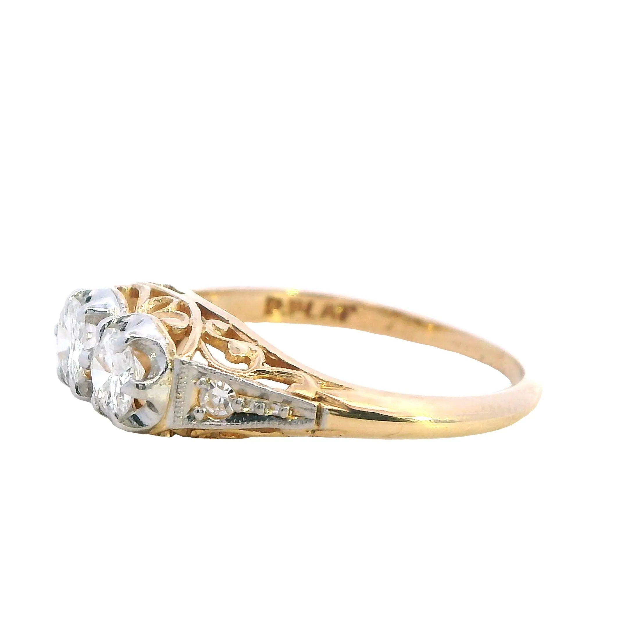 Exquisite 18ct Yellow Gold 4 Stone Diamond Ring