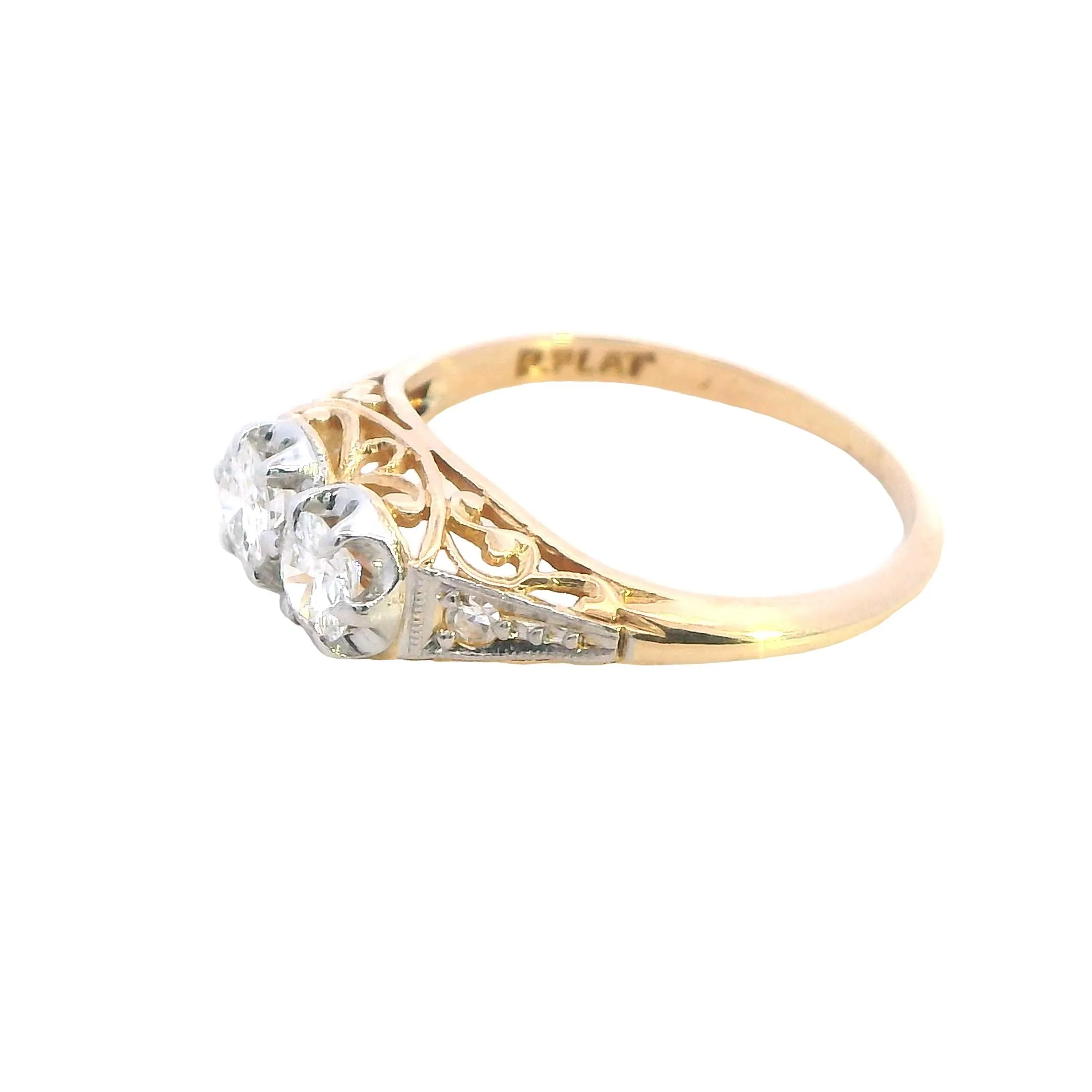Exquisite 18ct Yellow Gold 4 Stone Diamond Ring