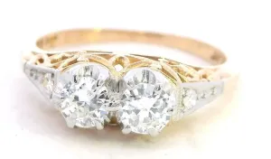 Exquisite 18ct Yellow Gold 4 Stone Diamond Ring