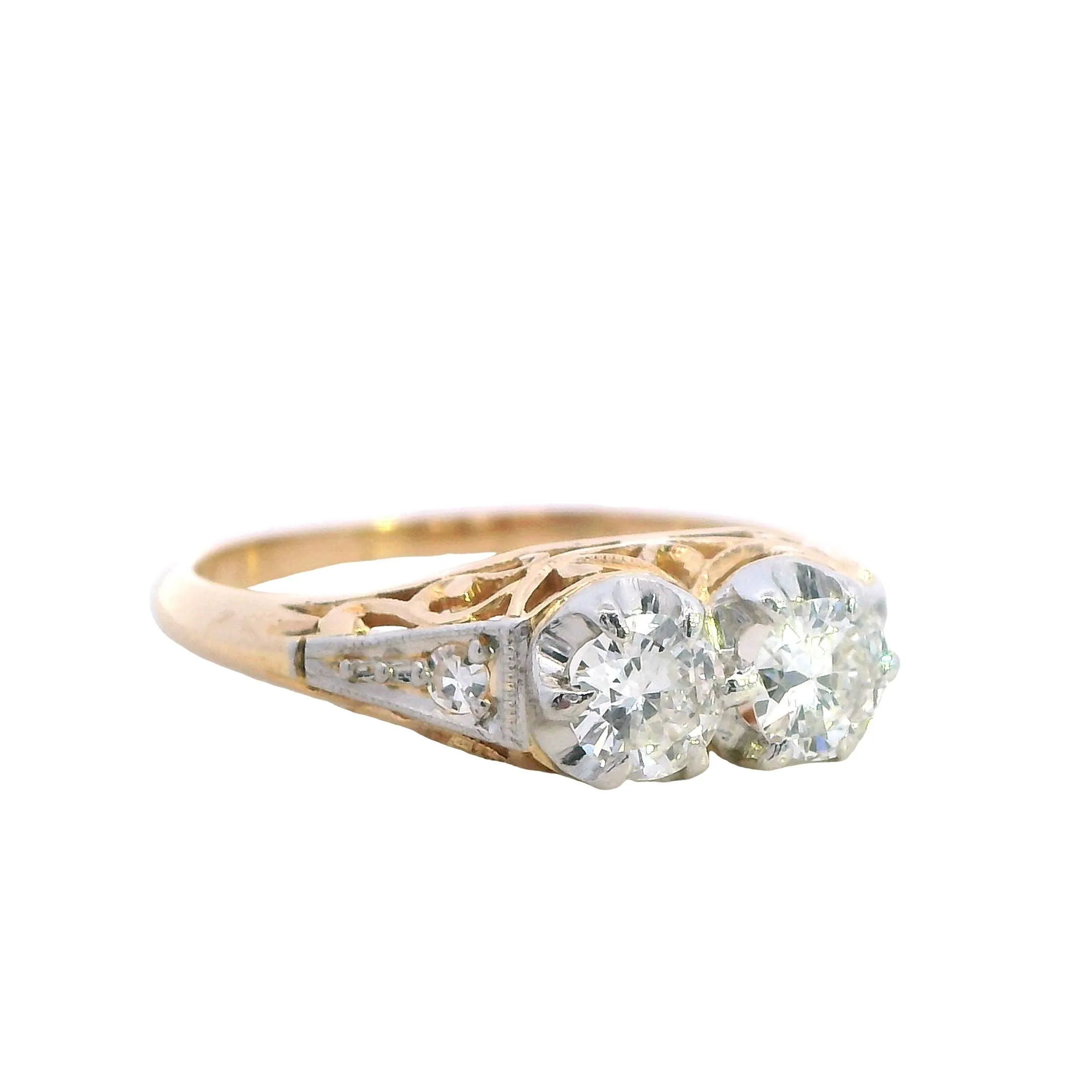 Exquisite 18ct Yellow Gold 4 Stone Diamond Ring