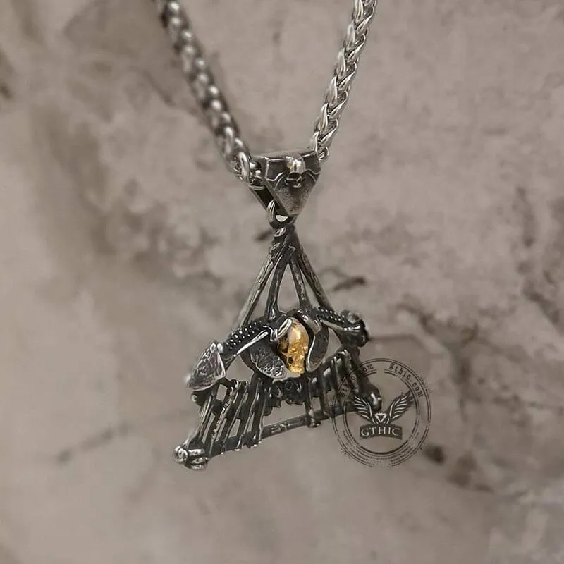 Eye of Providence Stainless Steel Skull Pendant