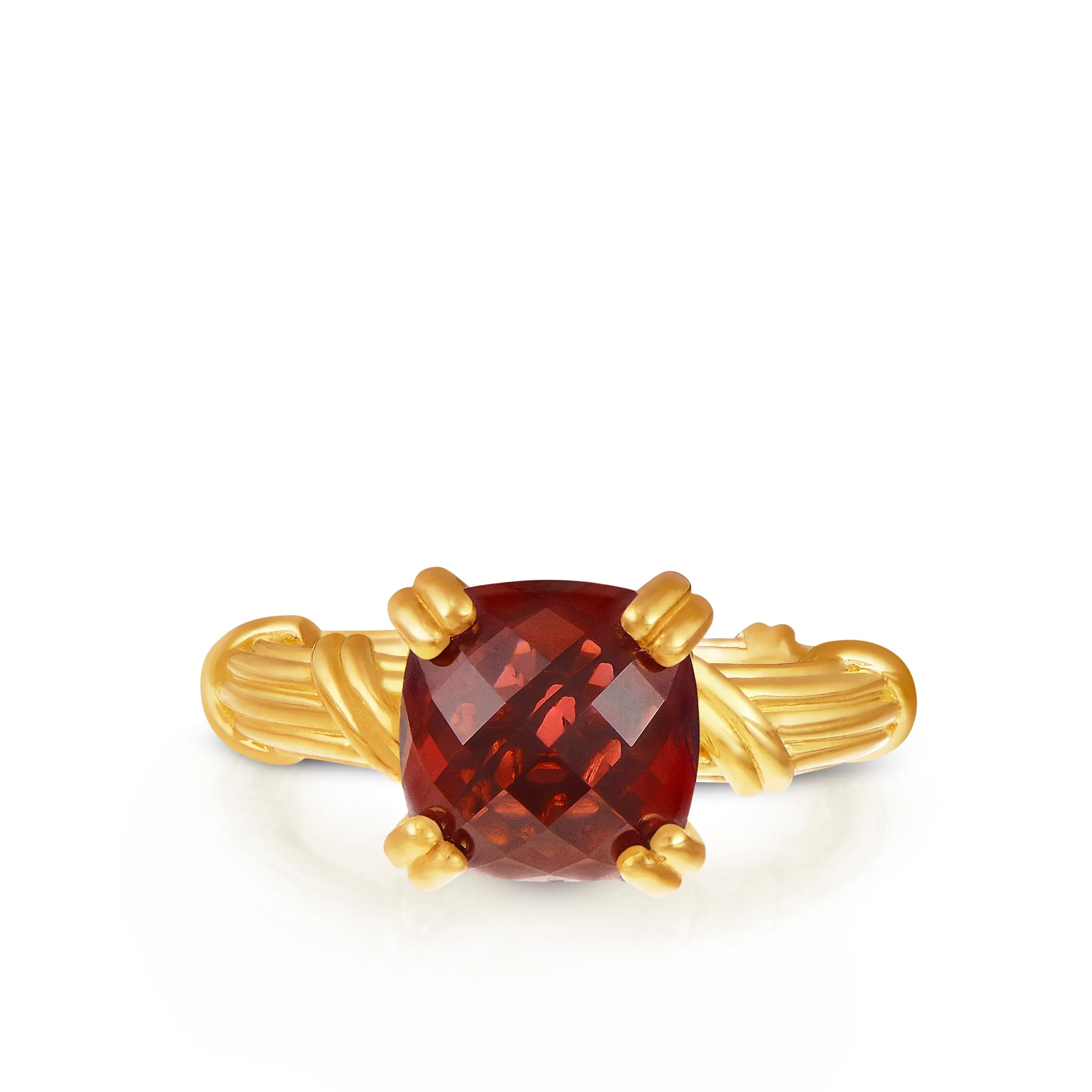 Fantasies Garnet Cocktail Ring in 18K yellow gold