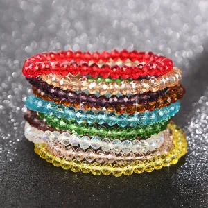 Fashion Colorful AB Crystal Beaded Bracelets For Women
