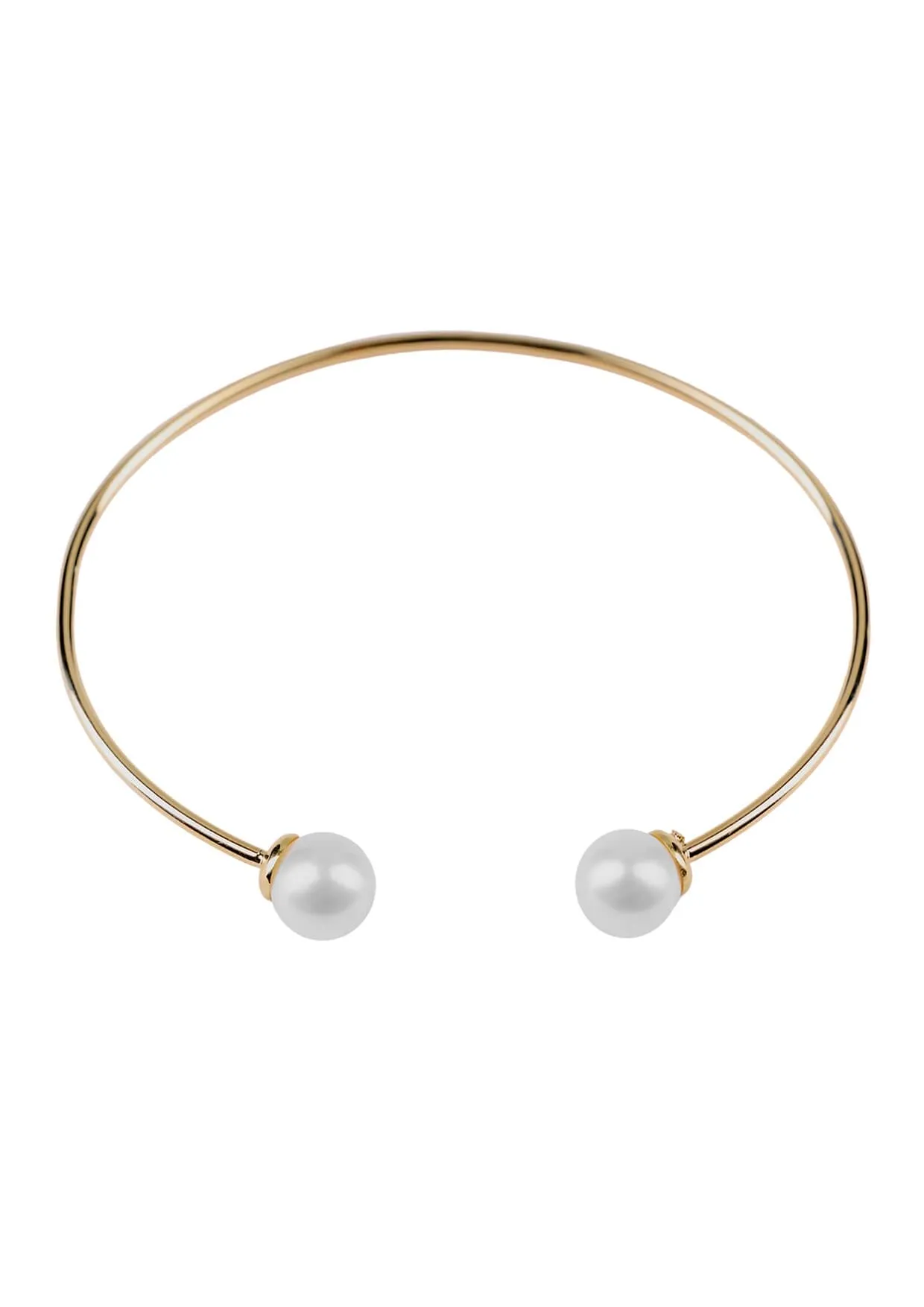 Filo Di Luna Pearl Gold Open Bracelet