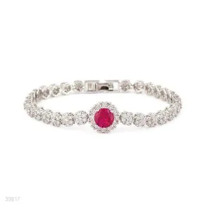 FLOWER QUEEN RED SOLITAIRE BRACELET