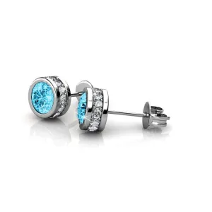 Glamour Classic Stud Earrings - Aqua Marine