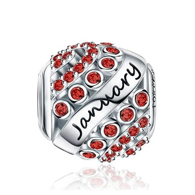 Glittering Birthstone Bead Charms