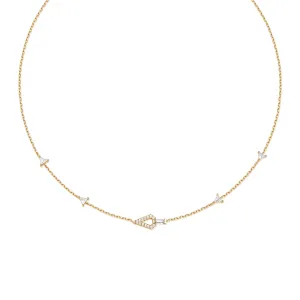 Gold Geometric Satellite Necklace