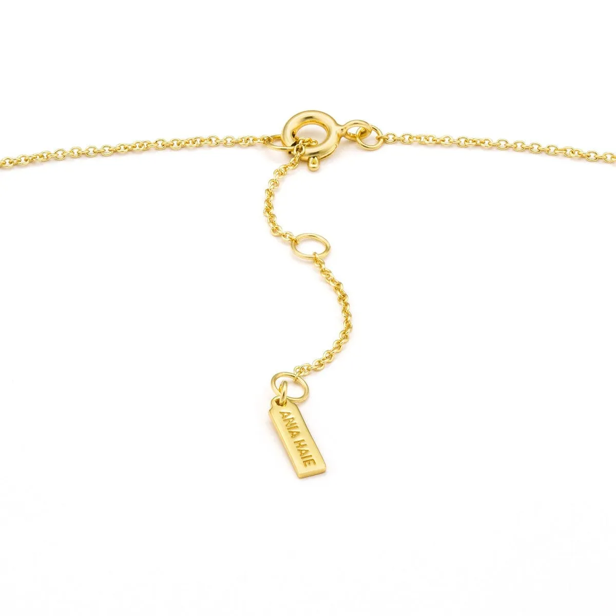 Gold Modern Beaded Y Necklace
