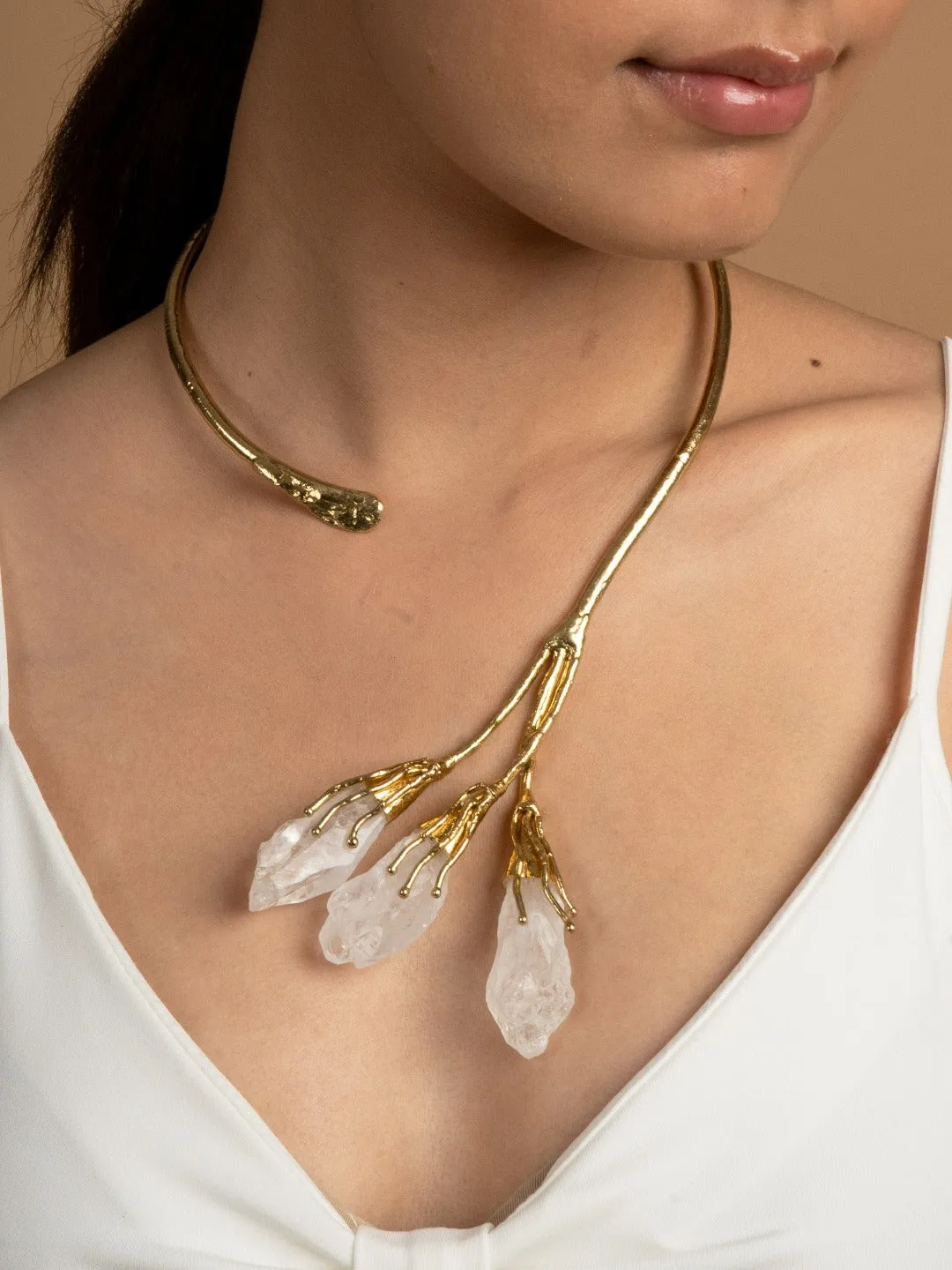 Gold Plated Crystal Necklace