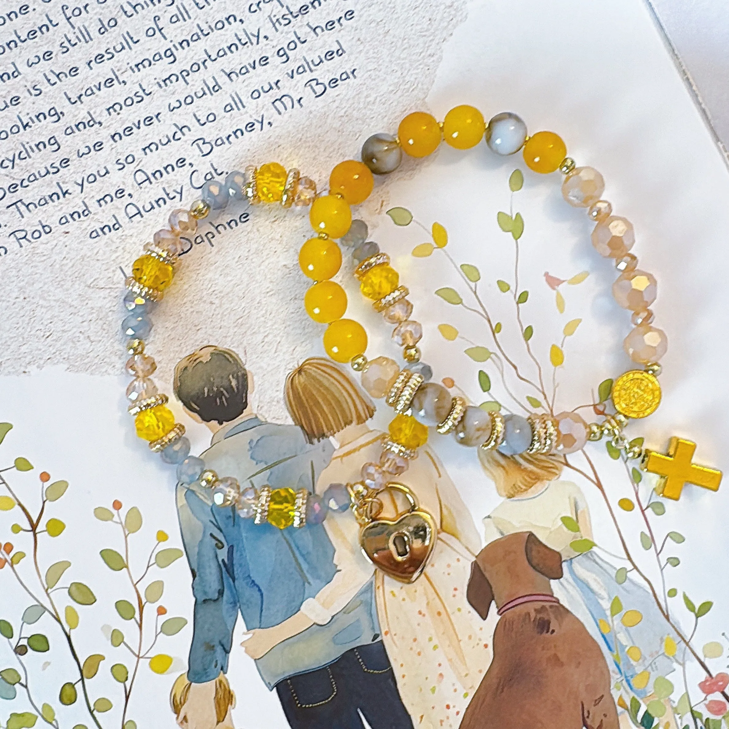 Golden Grace One Decade Rosary Bracelet Set
