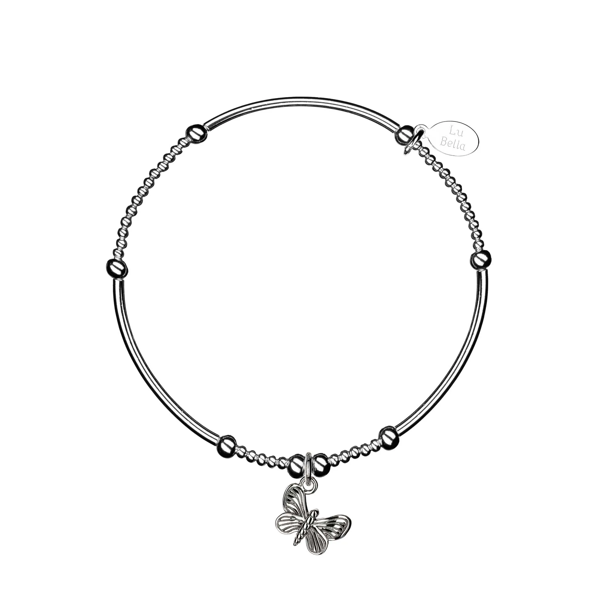 Graceful Butterfly Stacking Bracelet