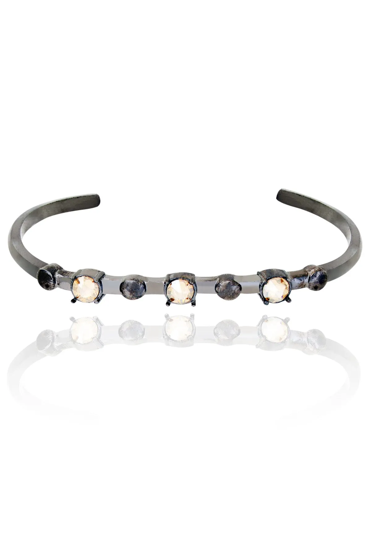 Gunmetal Swarovski Crystal Kada