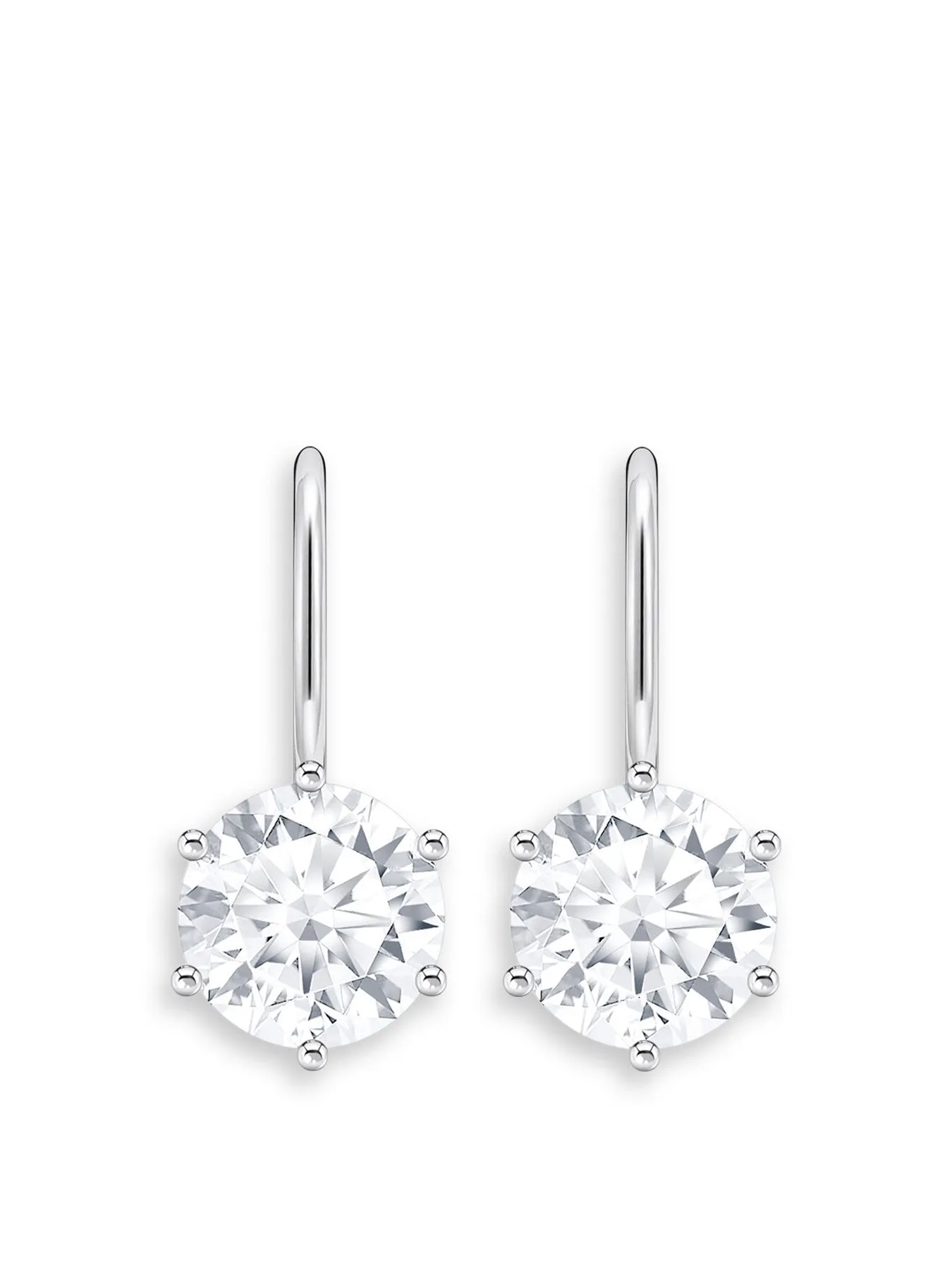 Hexagon Crystal Drop Earrings