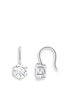 Hexagon Crystal Drop Earrings