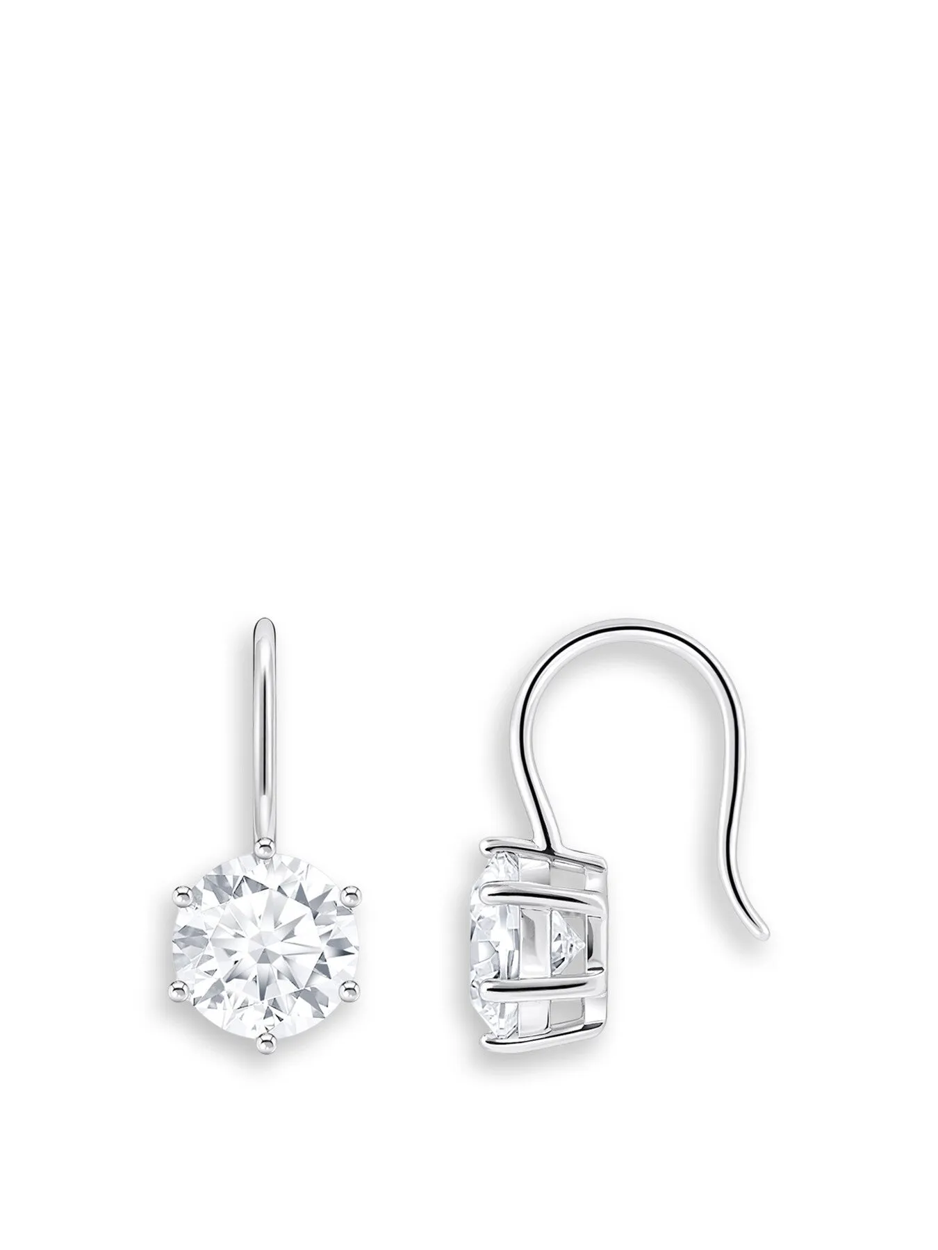 Hexagon Crystal Drop Earrings