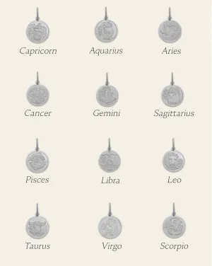 Horoscope Pendants - Sterling Silver