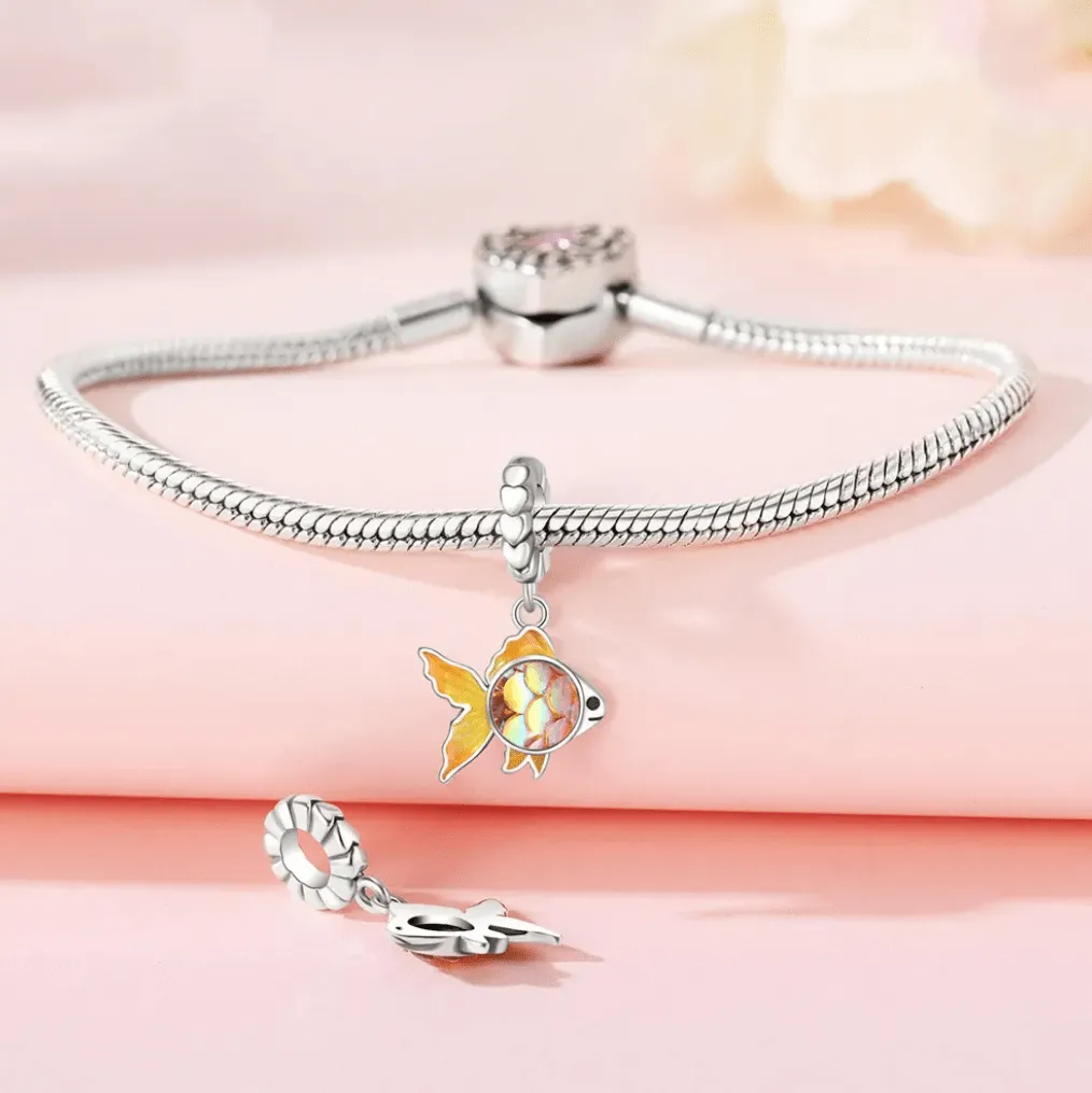 Iridescent Goldfish Dangle Charm