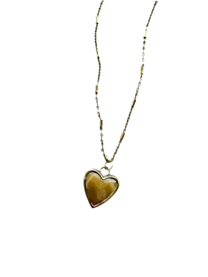 Jalsa Necklace Mookaite Yellow Heart