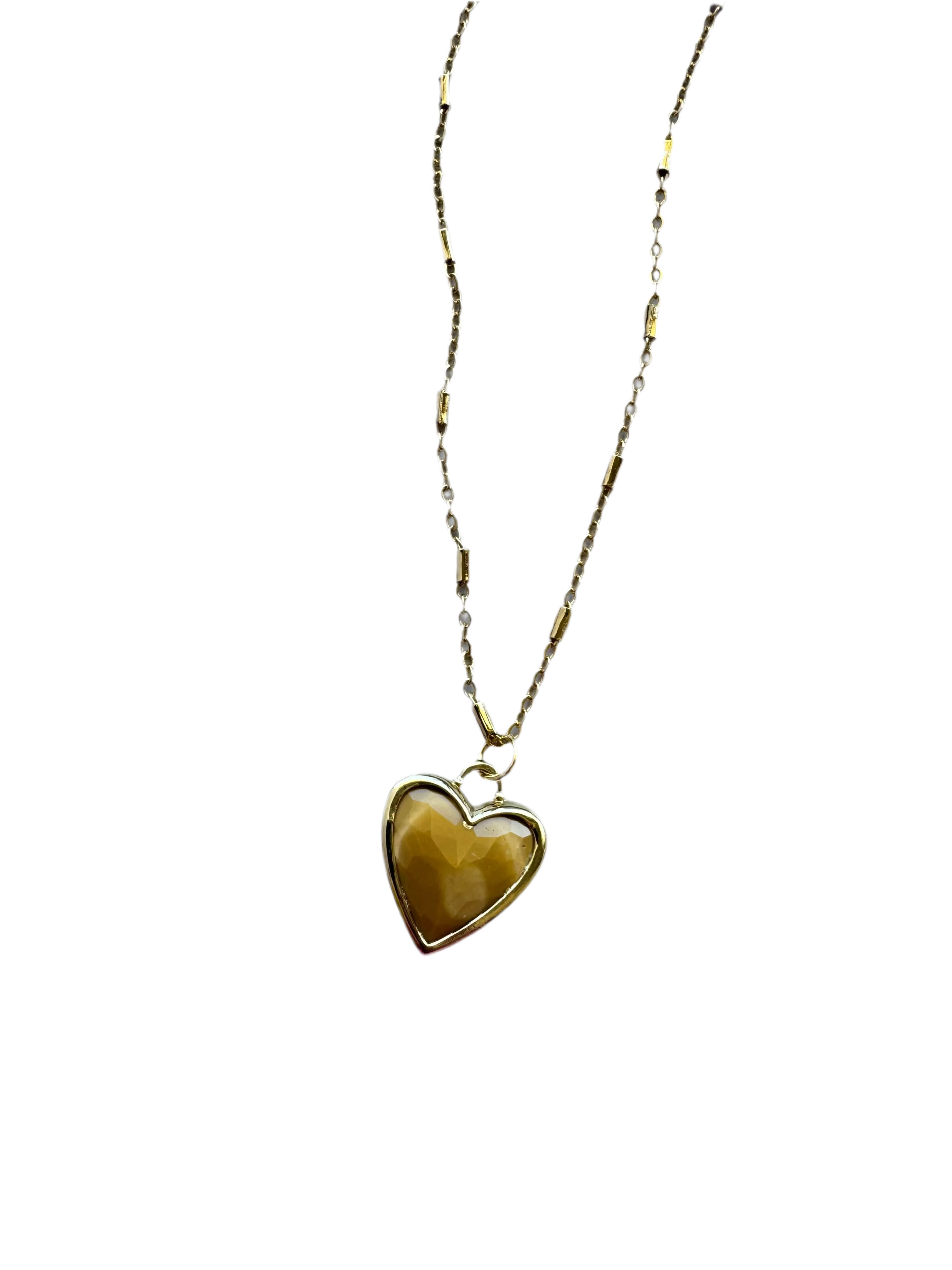 Jalsa Necklace Mookaite Yellow Heart