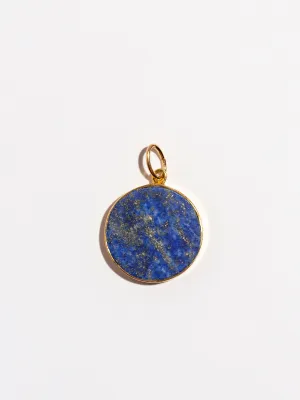 Jessica Lapis Coin Pendant
