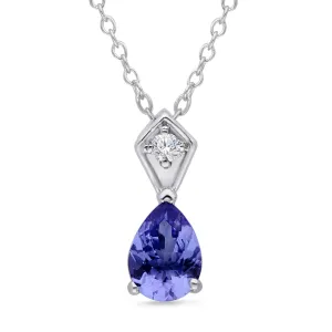 Kallati Tanzanite and Diamond Accent Pendant Necklace