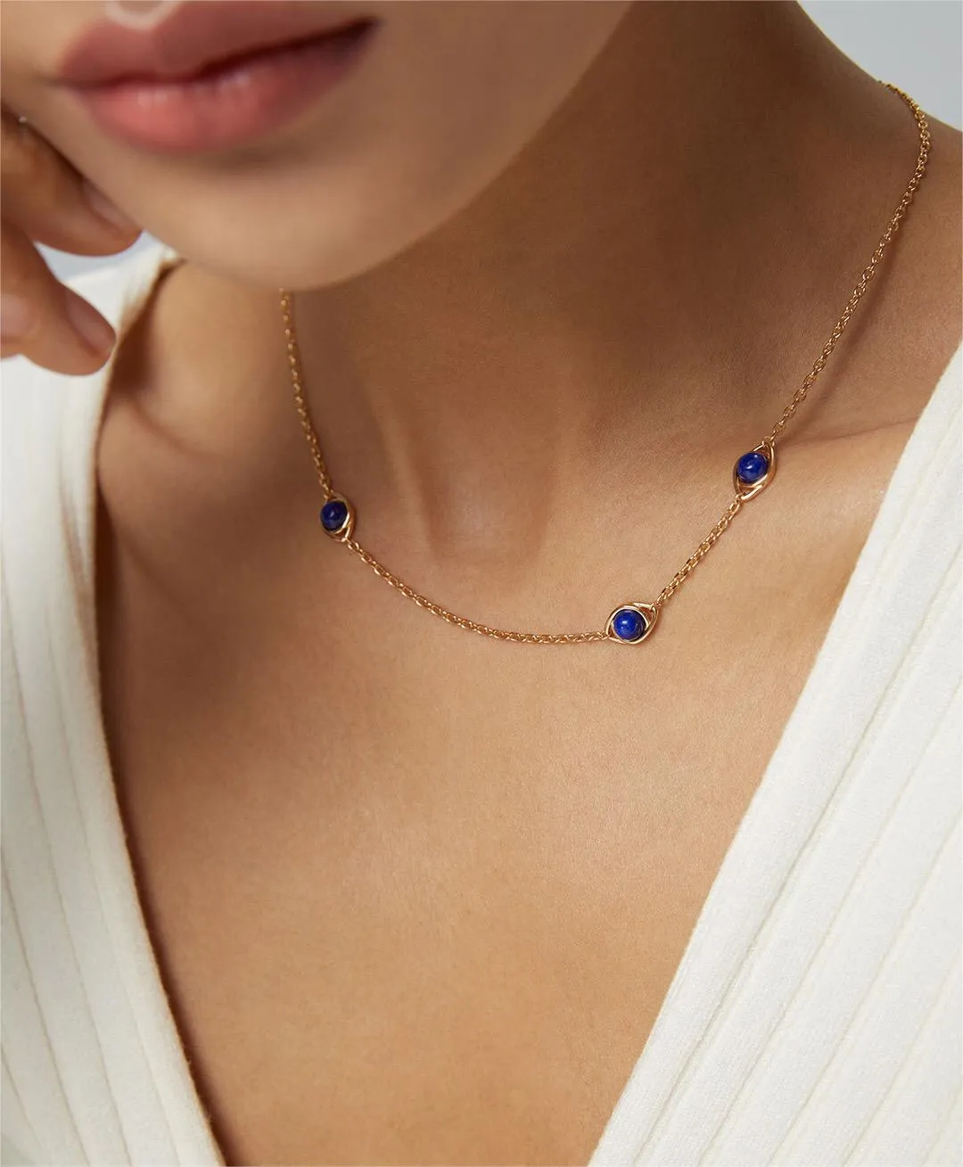Lapis Lazuli Necklace in Gold Vermeil
