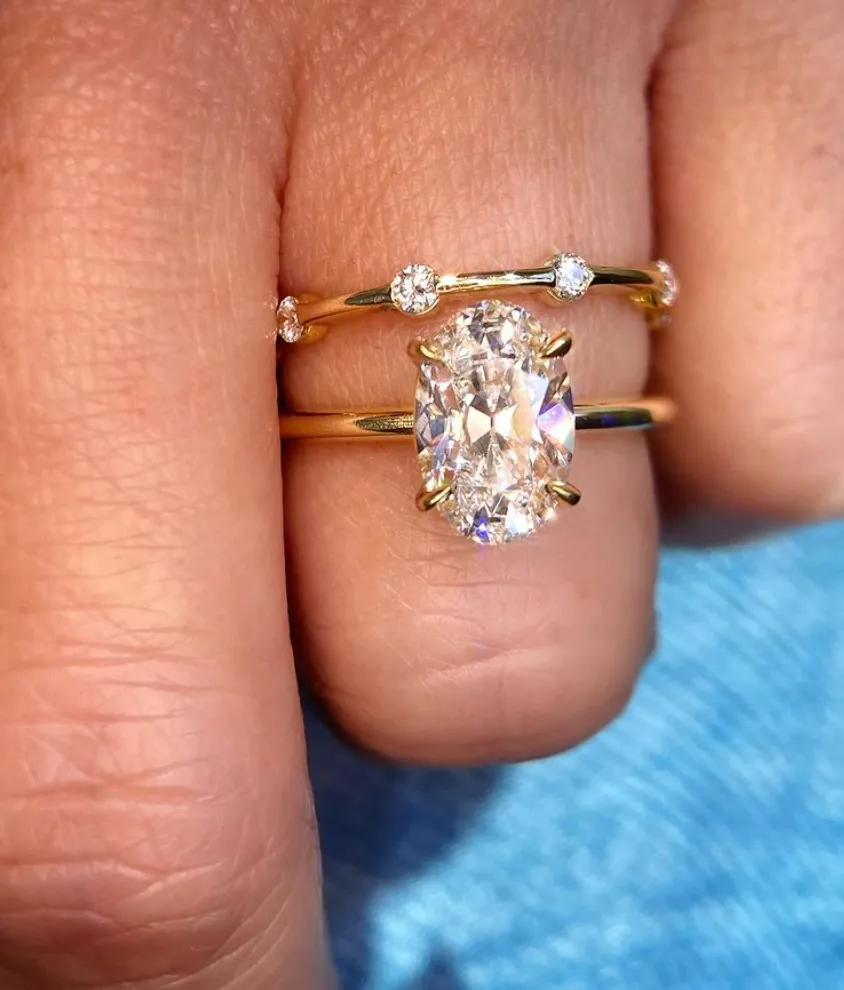 Large Cassiopeia Band Spaced Diamond and Gold
