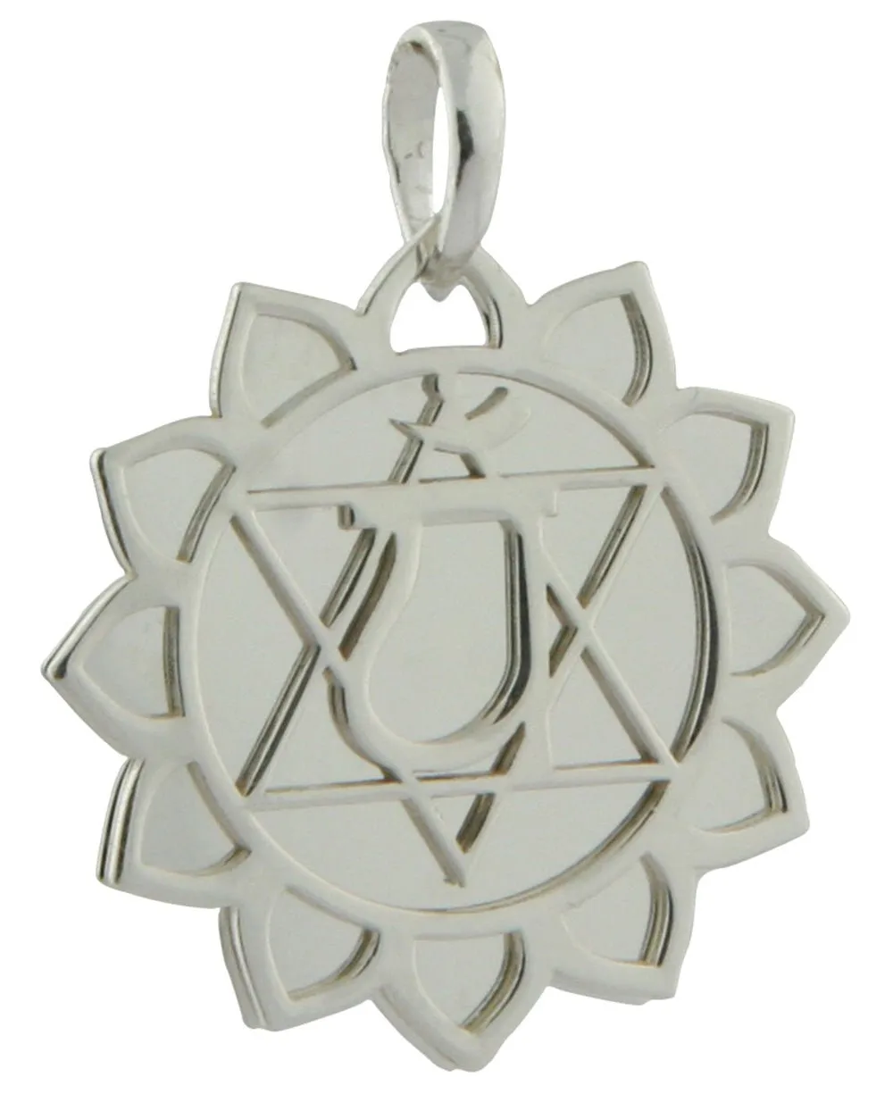 Layered Chakra Pendants in Sterling Silver