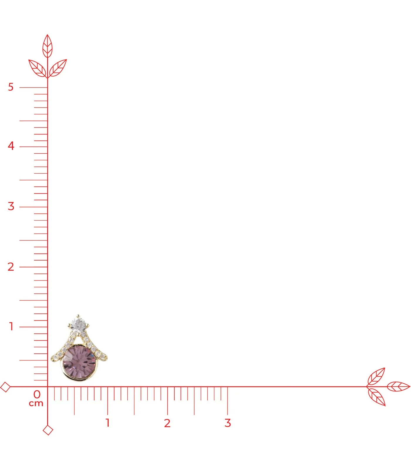 Lilac Stone Earrings (Brass)