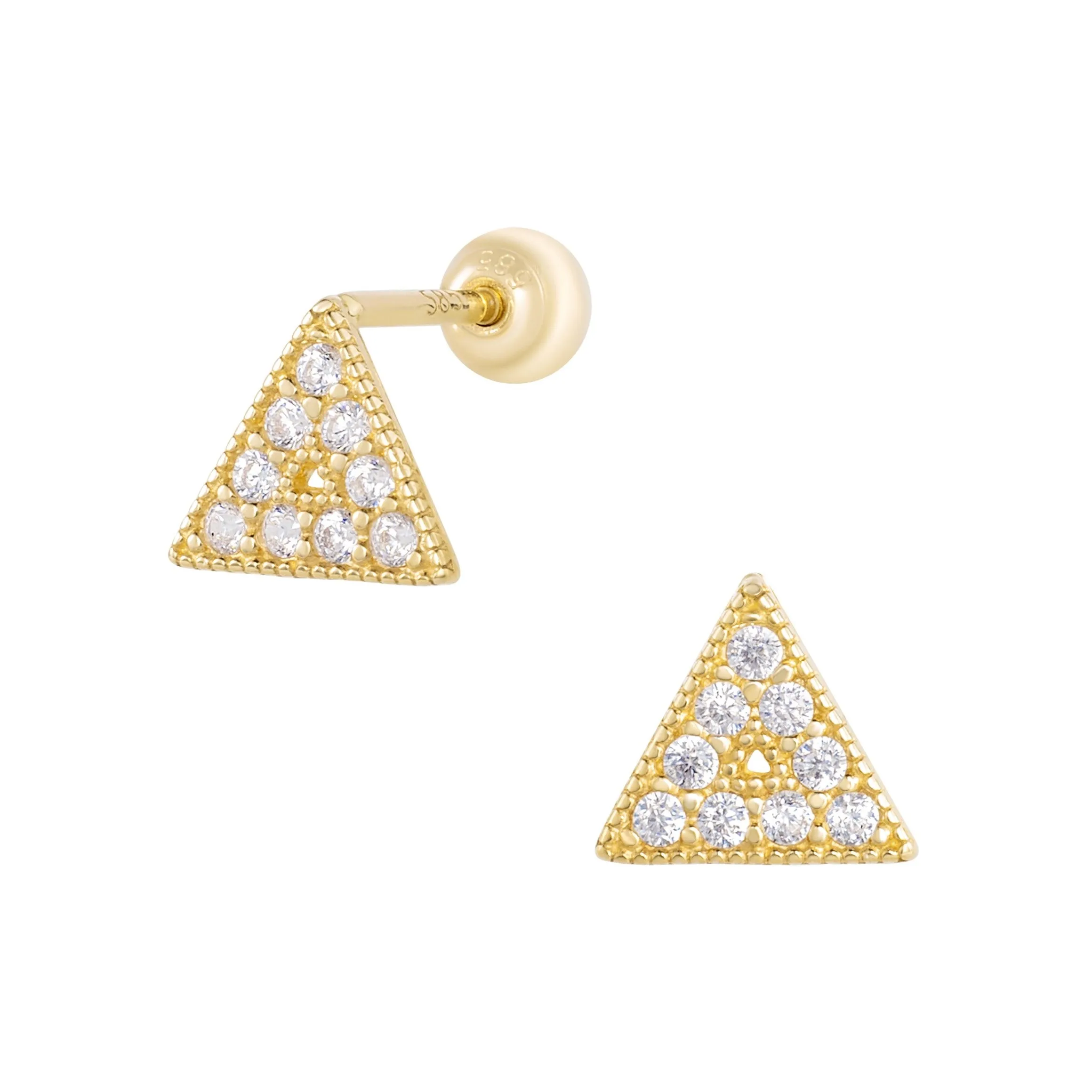 Lillie Piercing in Yellow Gold with Cubic Zirconia