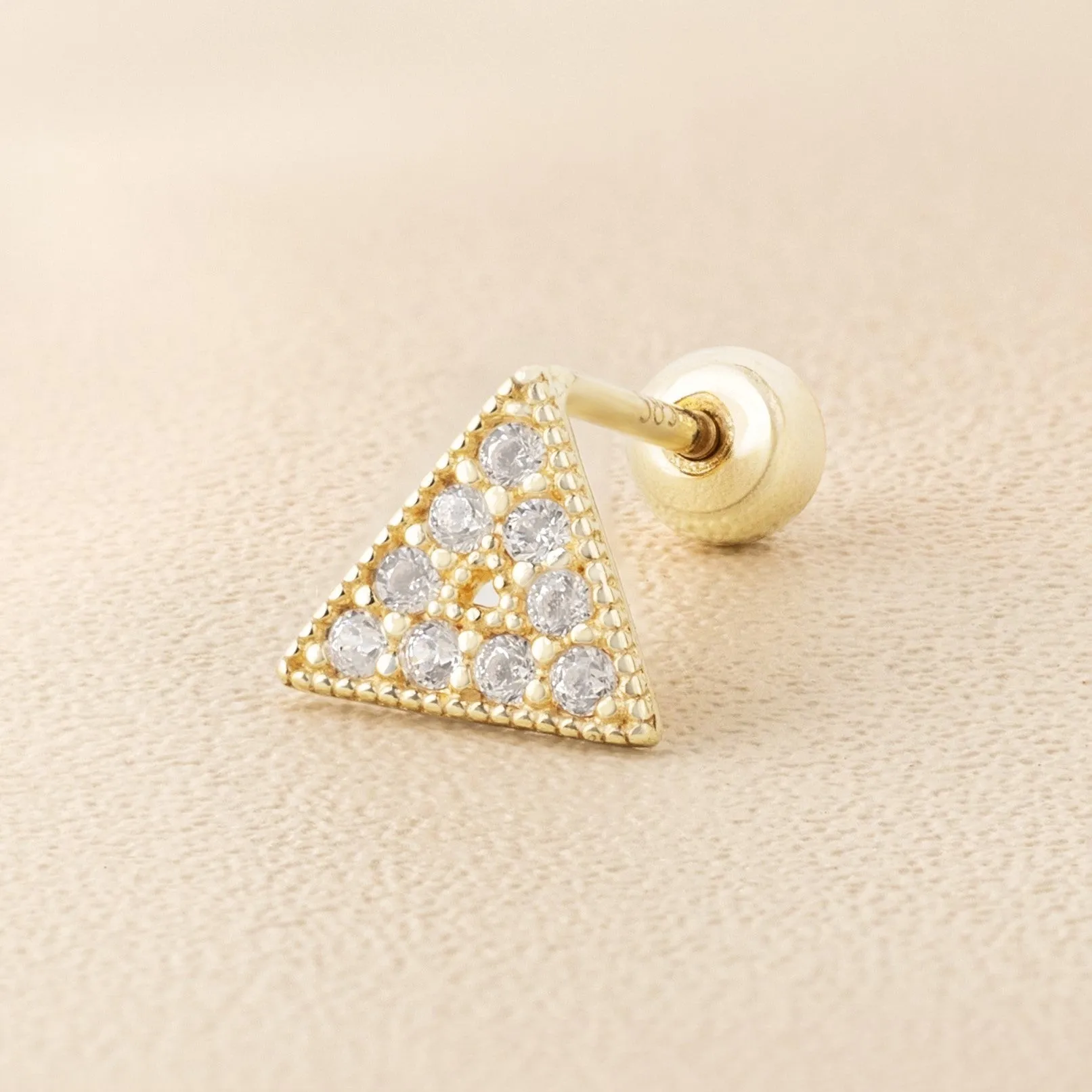 Lillie Piercing in Yellow Gold with Cubic Zirconia