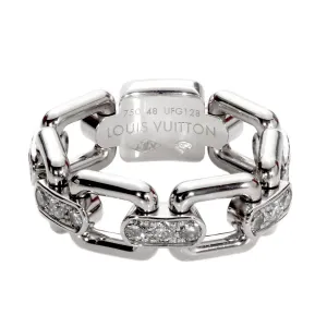Louis Vuitton Diamond White Gold Ring