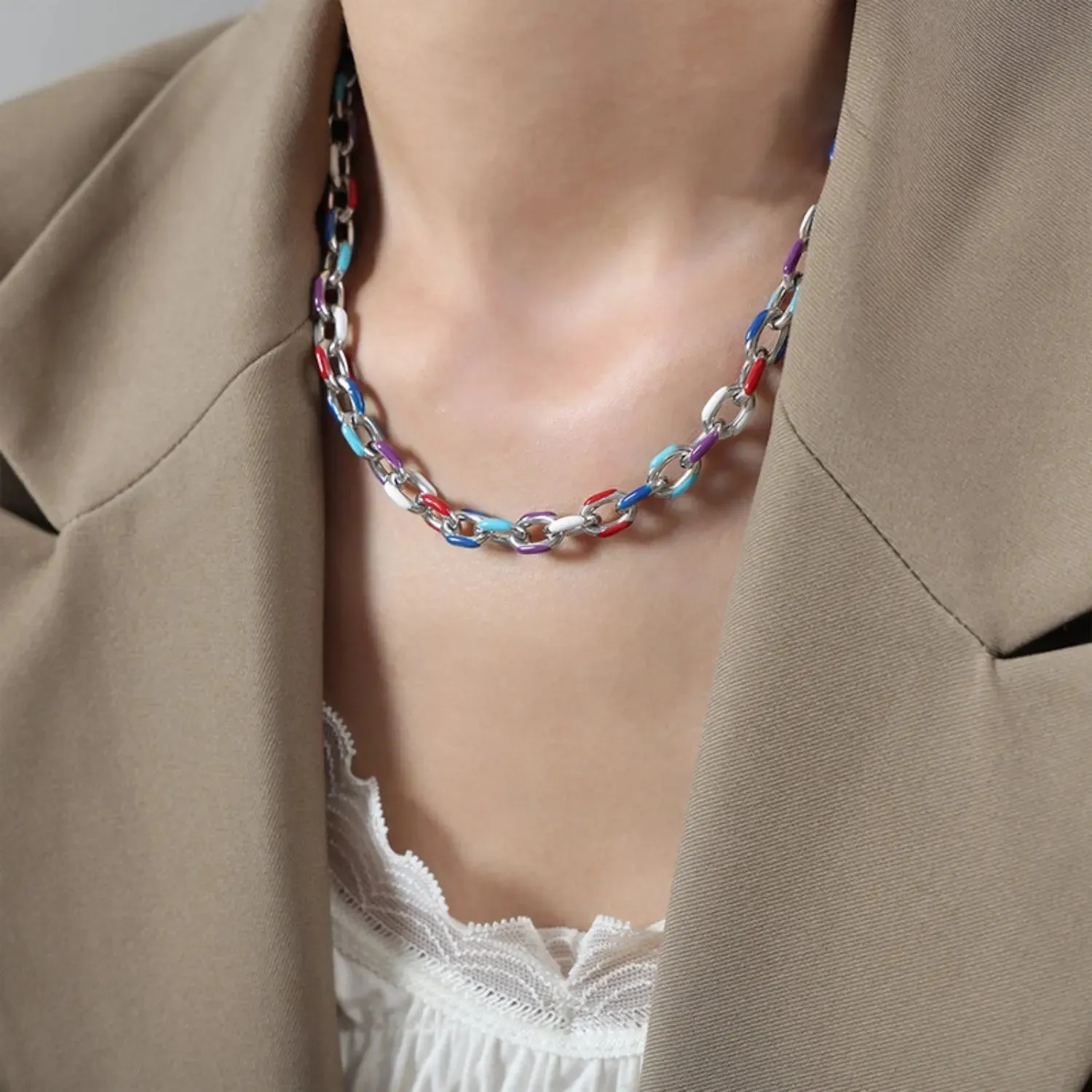 LOVCIA 18K Gold-Plated Titanium Steel Necklace