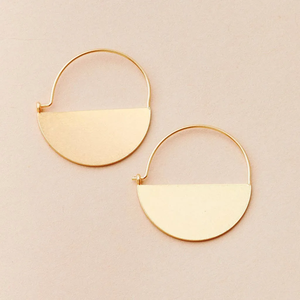 Lunar Hoop Refined Earring