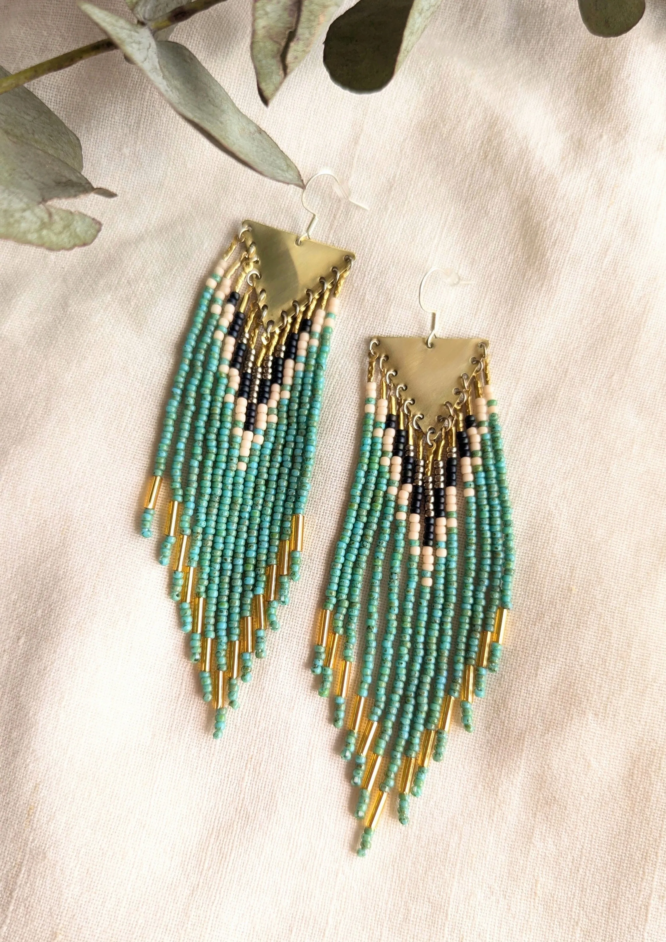 Mariah Turquoise Seed Bead Earrings