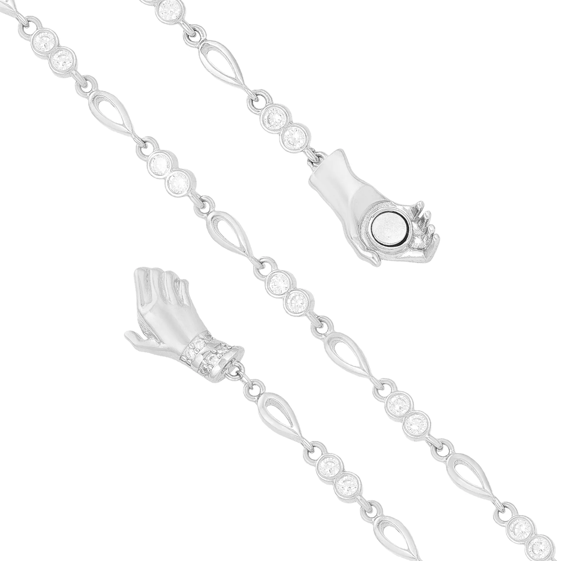 Minimalist Glow Rhodium Plated 925 Graceful Bracelets