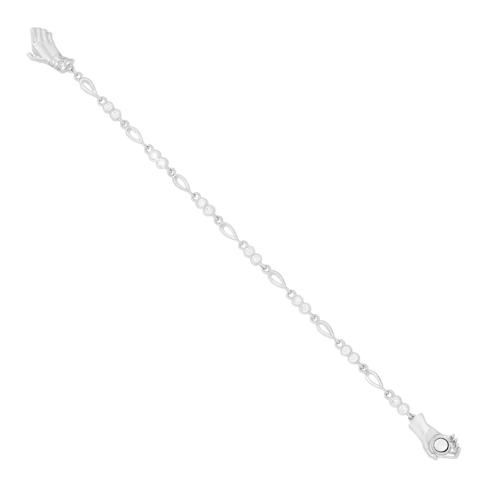 Minimalist Glow Rhodium Plated 925 Graceful Bracelets
