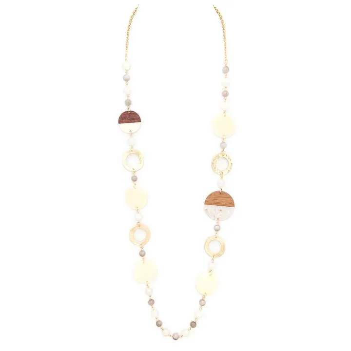 Mix Media Long Necklace