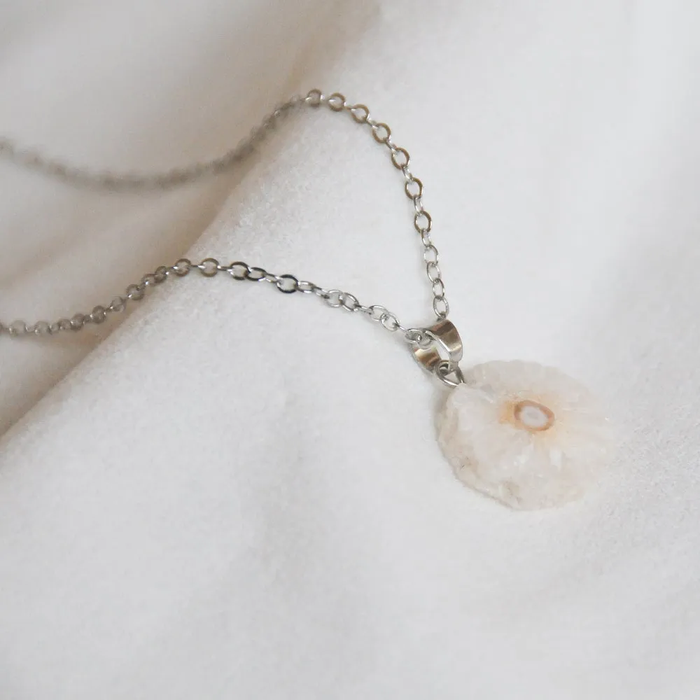 Natural Druzy Quartz Necklace