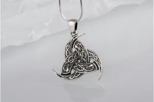 Odin Horn Pendant Sterling Silver Unique Jewelry