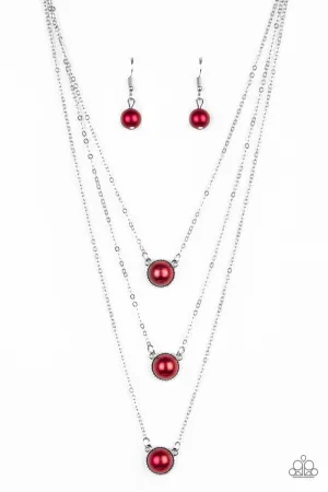 Paparazzi A Love For Luster Red Short Necklace