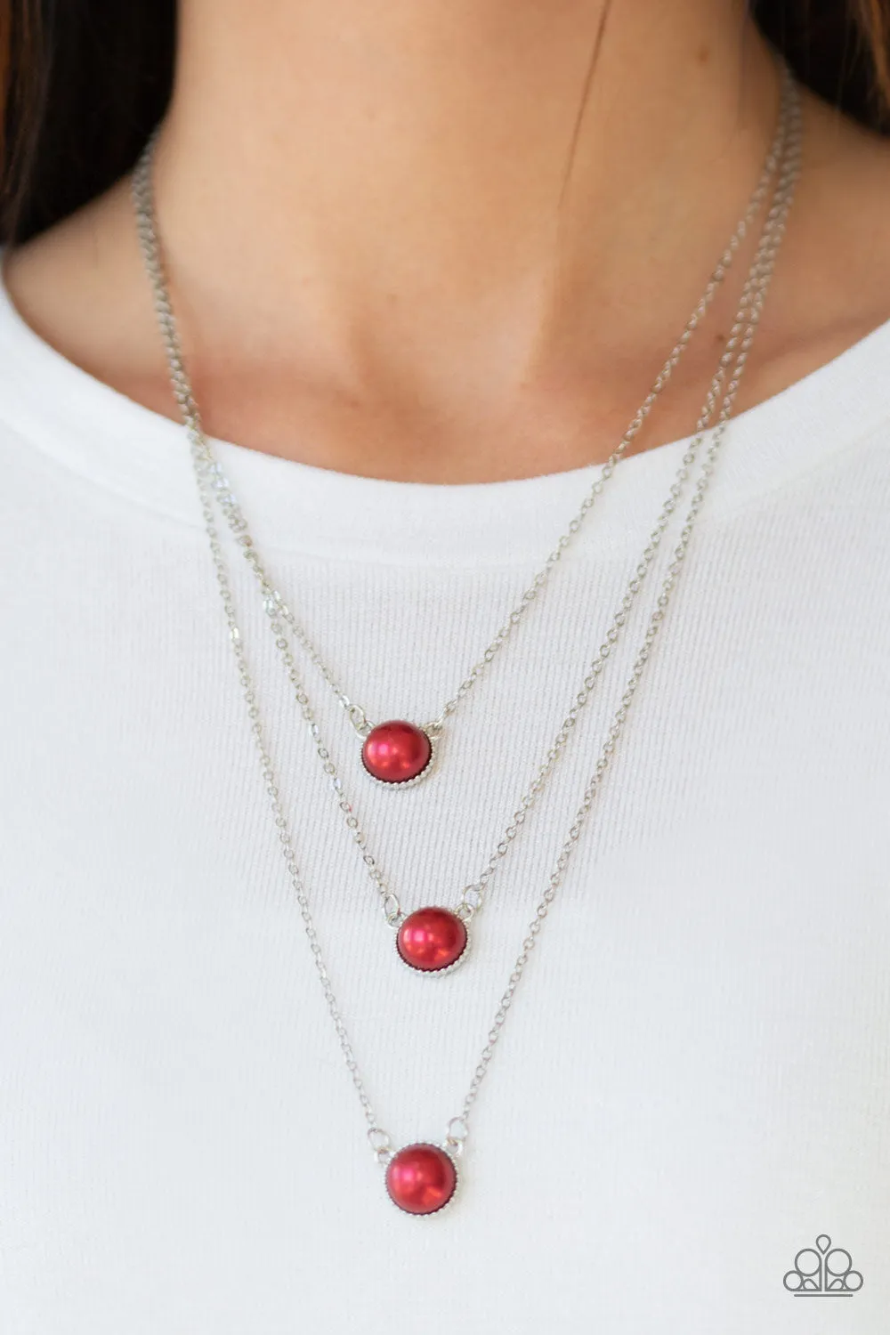 Paparazzi A Love For Luster Red Short Necklace