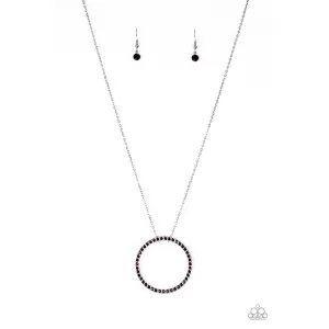 Paparazzi Center Of Attention - Purple Necklace & Earrings Set